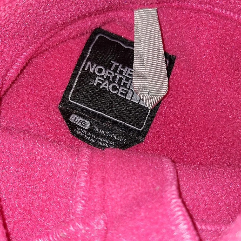 North Face Denali pink gray Polartec Fleece Jacket Girls Large Outside Play Gorp